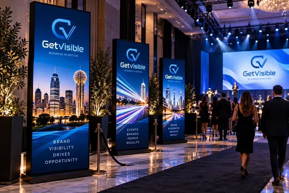 Get Visible LED posters at an evening event